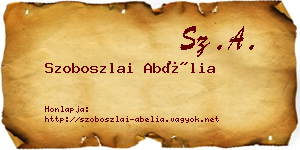Szoboszlai Abélia névjegykártya